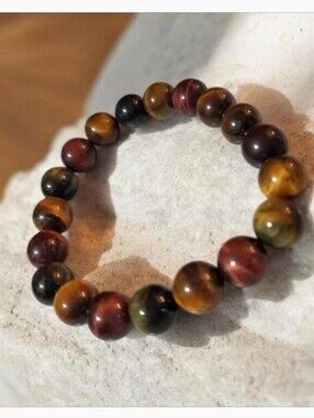 Tiger Eye Beaded Stretch Bracelet